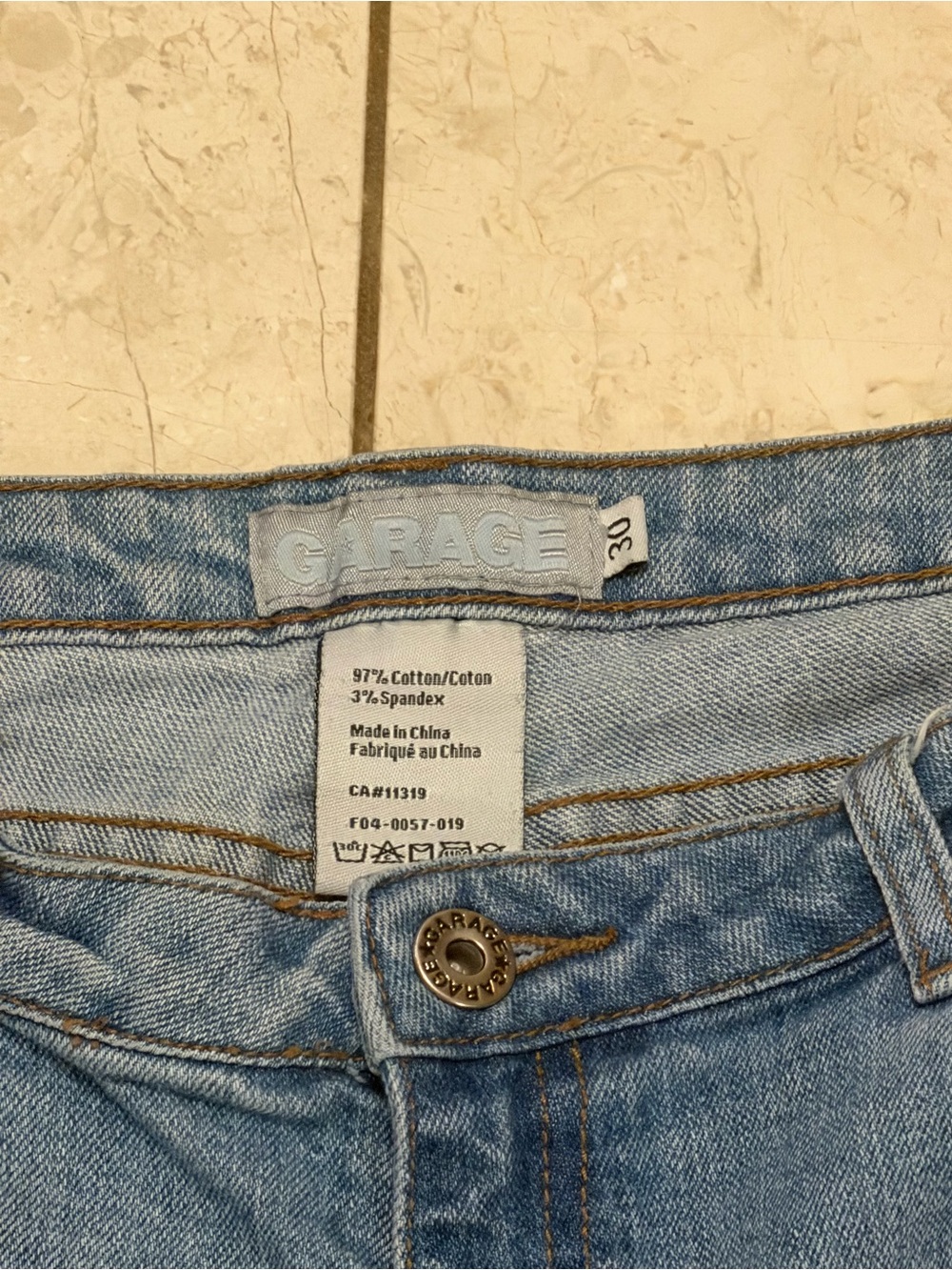 Garage Light Blue Flare Jeans for Women - Picture 3 of 3